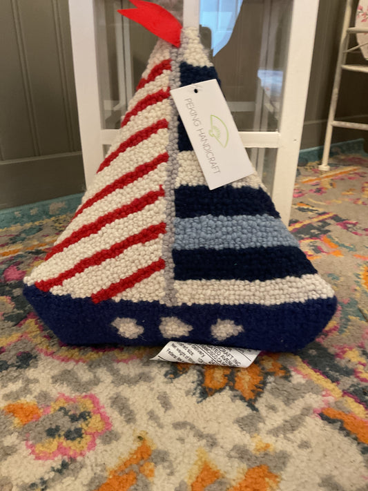 Shaped Sailboat Hook Pillow