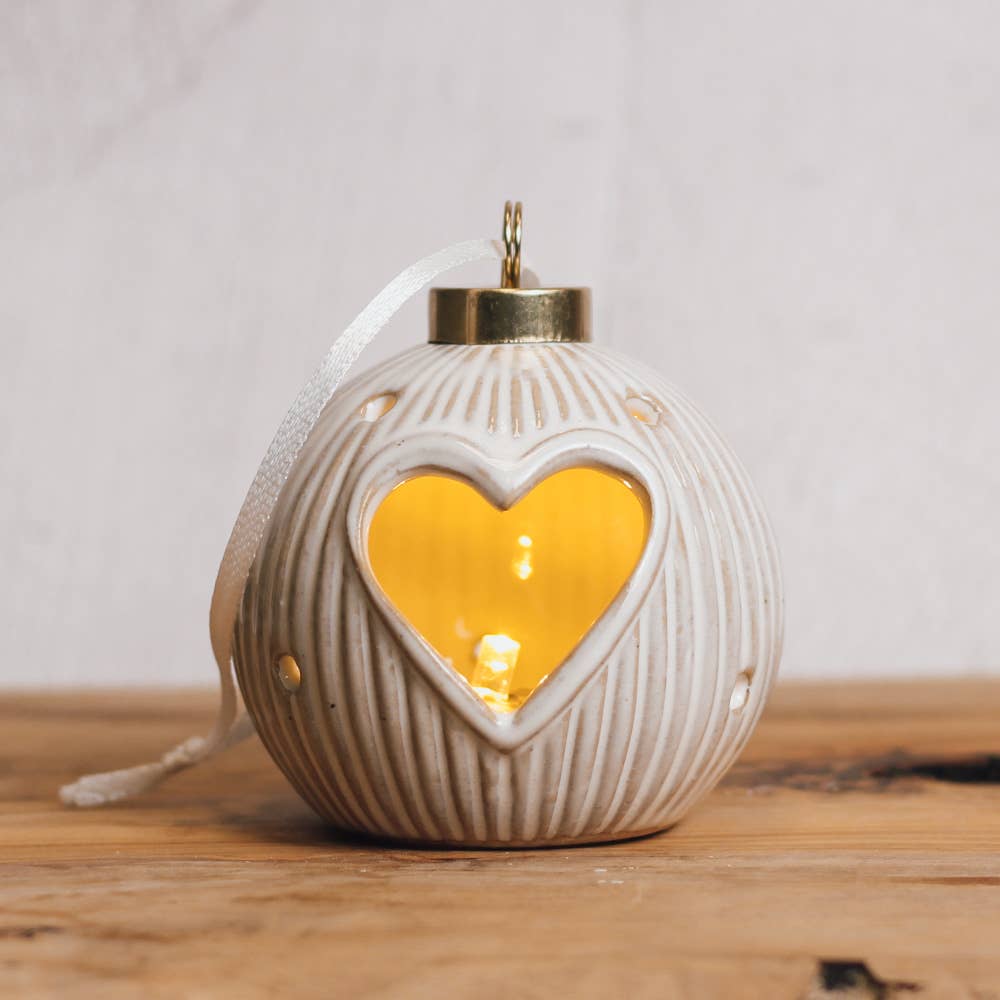 Heart Ornament - White