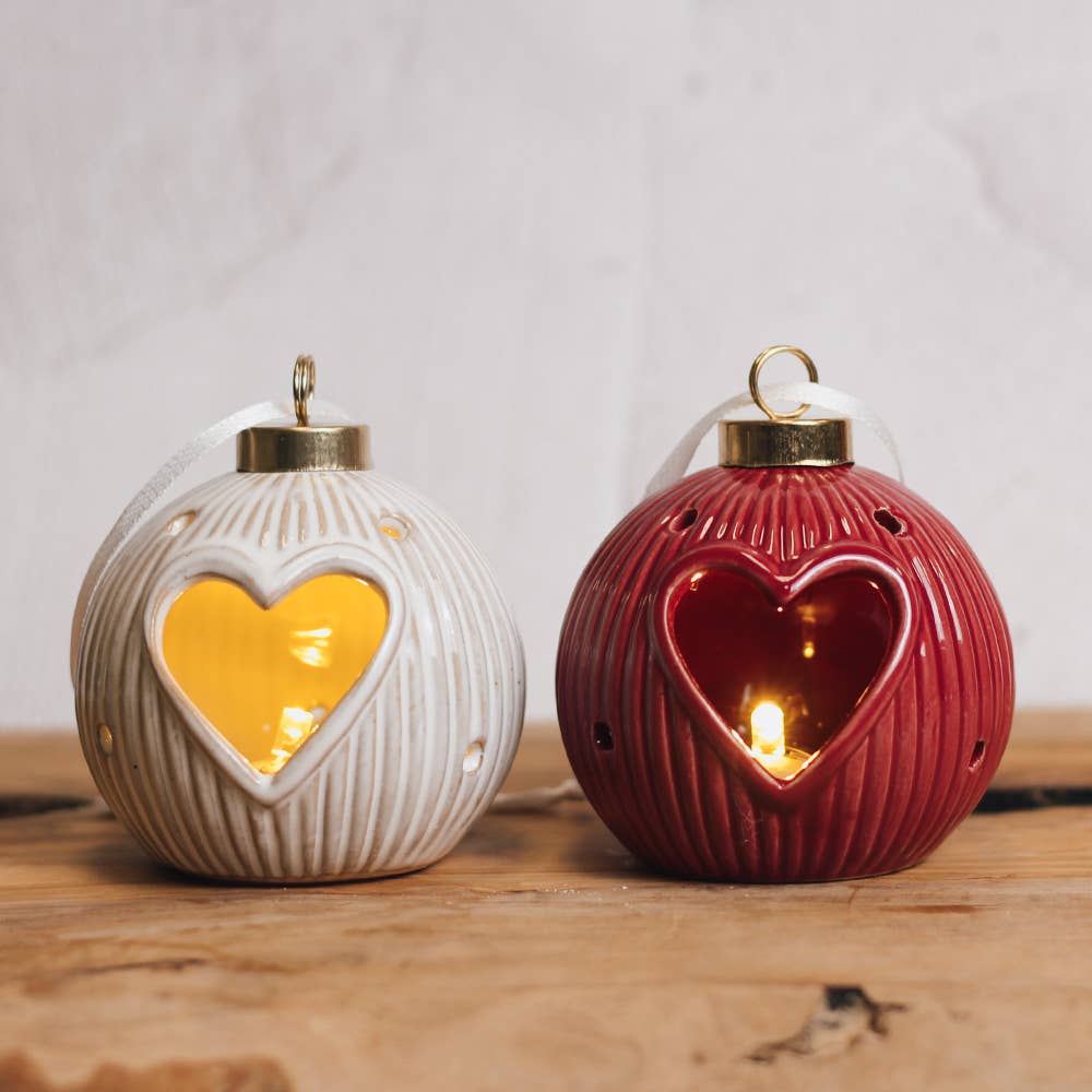 Heart Ornament - White