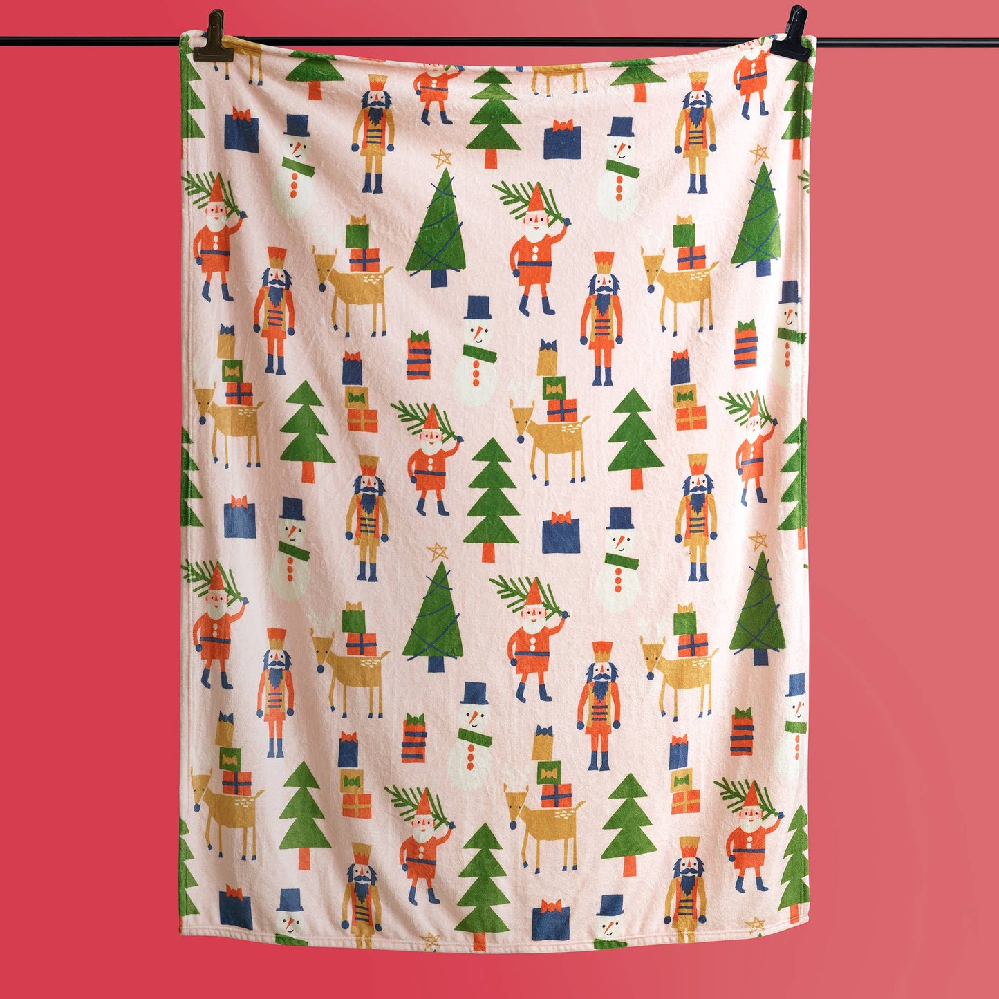Holiday Characters Printed Plush Blanket - Ampersand