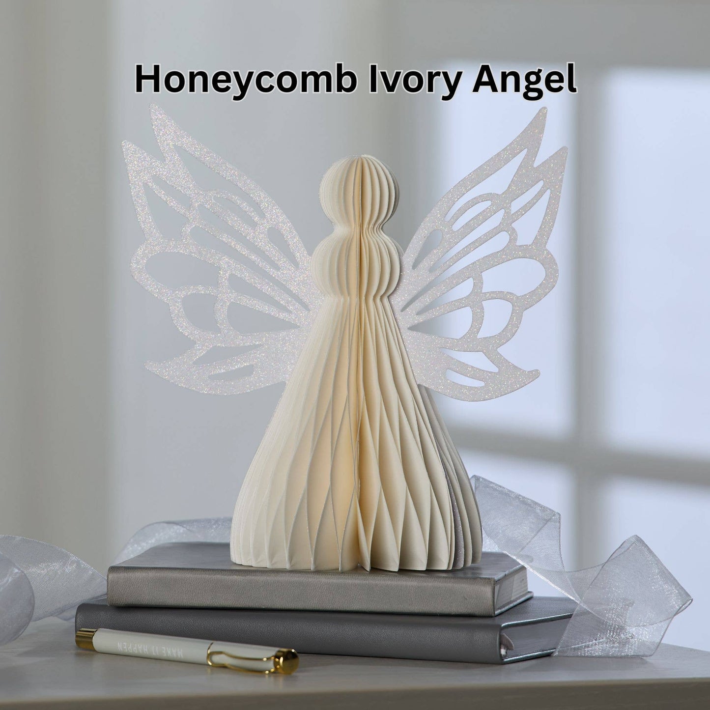 Honeycomb paper angels, ornaments, snowmen, snowflakes: Snowman Set 3