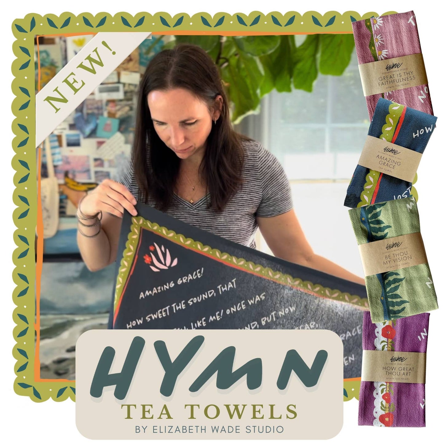"Amazing Grace" Hymn Tea Towel