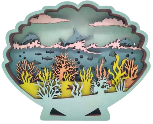 Blue Seashell: Shelf Sitter