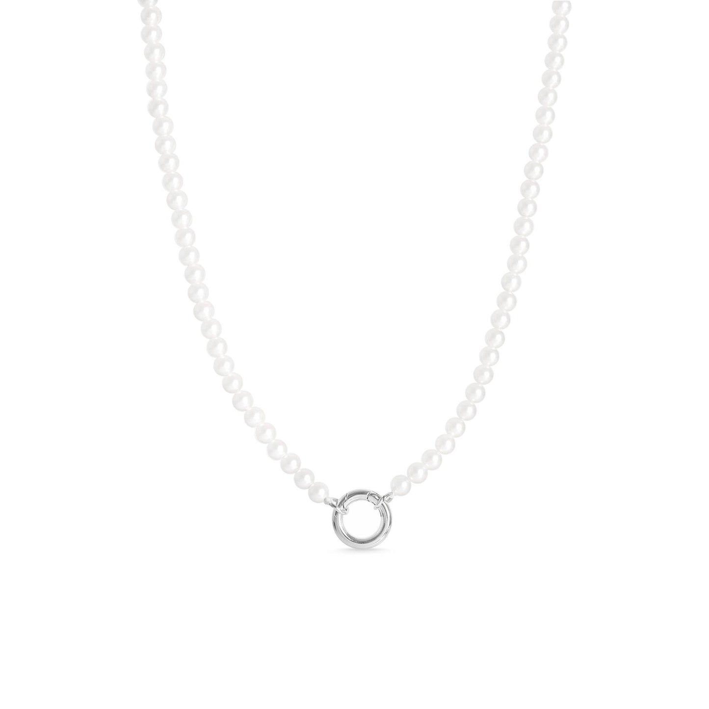 Pearl Charm Keeper Necklace: Kiska / Gold