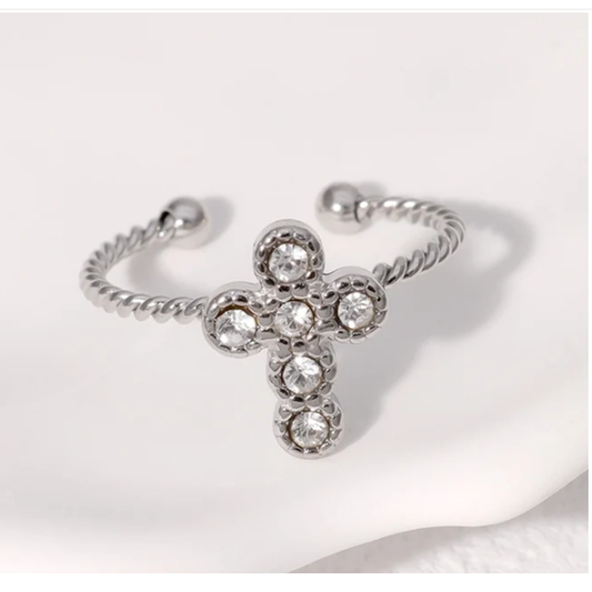 Stainless Steel Cross Ring | Christian Jewelry