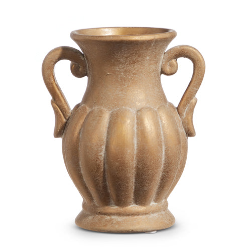 Ribbed Gold Urn