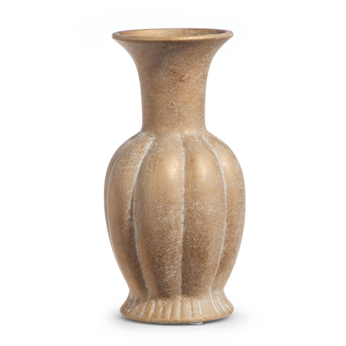 Ribbed Gold Vase