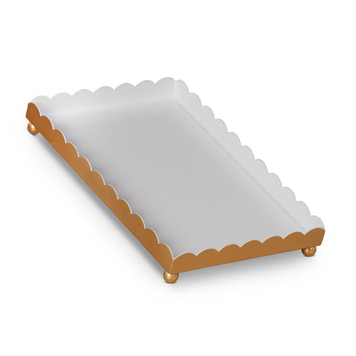 Metal Scalloped Tray - 14"
