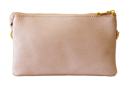 Stylish Lightweight Crossbody Organizer Bag: Rose Gold