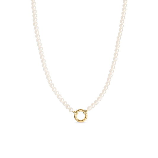 Pearl Charm Keeper Necklace: Kiska / Gold
