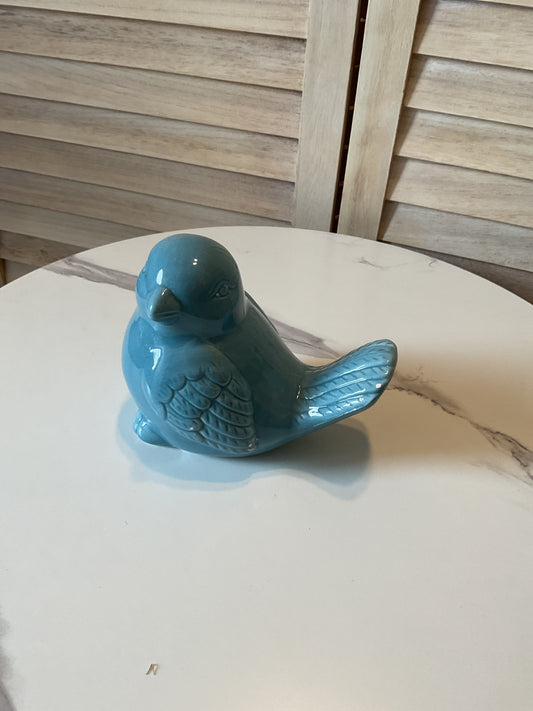 Blue Ceramic Bird