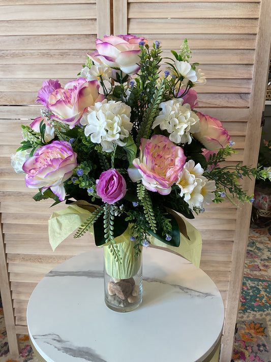 Purple Spring Cemetery Arrangement