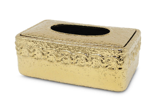 Hammered Gold Tissue Box