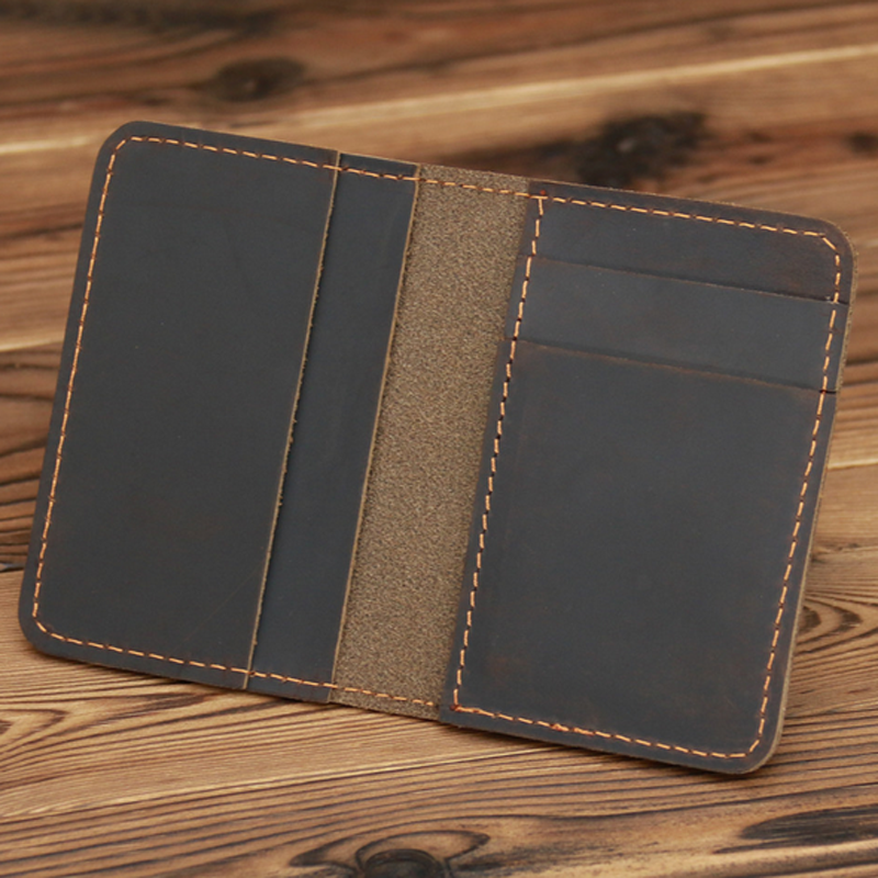 Genuine Leather Wallet, Handmade Wallet: Brown