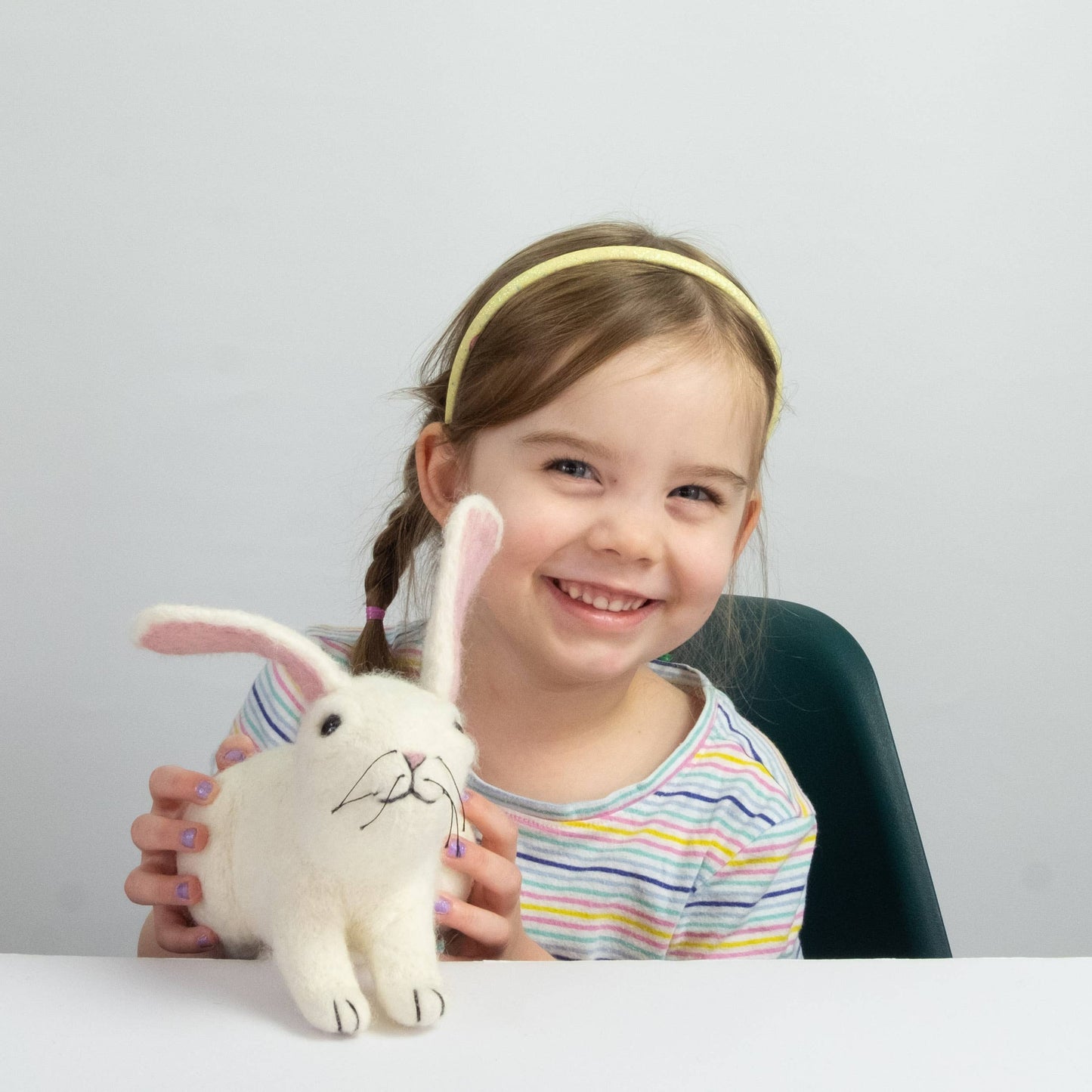 Toys - White Bunny - Small, Medium and Large: M
