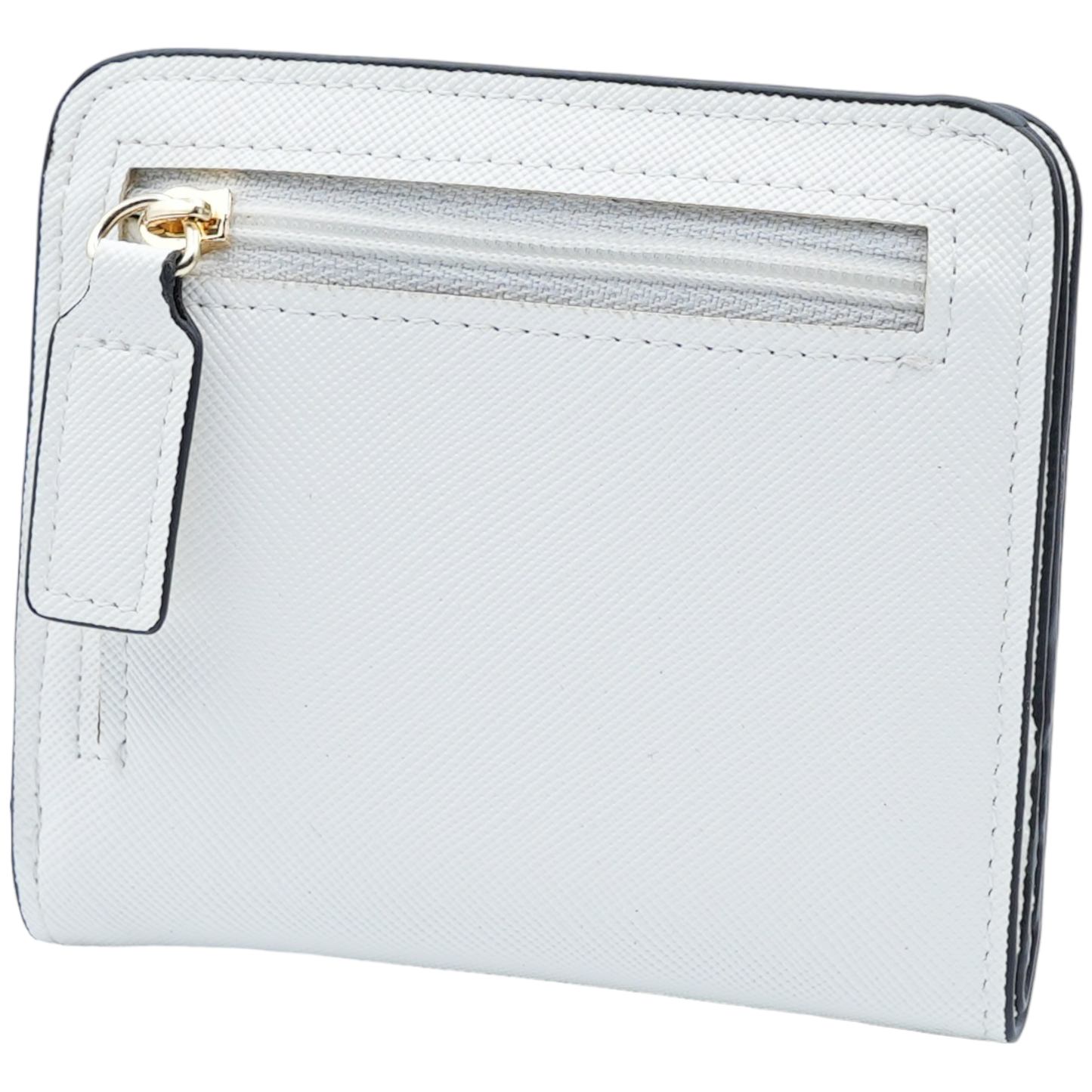 Women's Small Compact Bifold Luxury Wallet With Window ID: Red