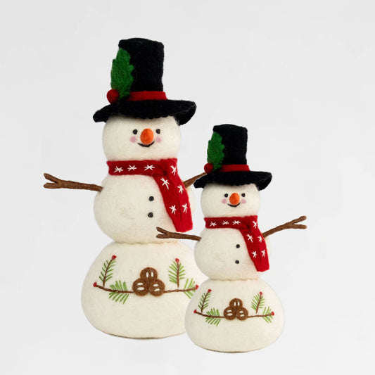 Felt Snowman - Red Scarf - Christmas Decor!: Large