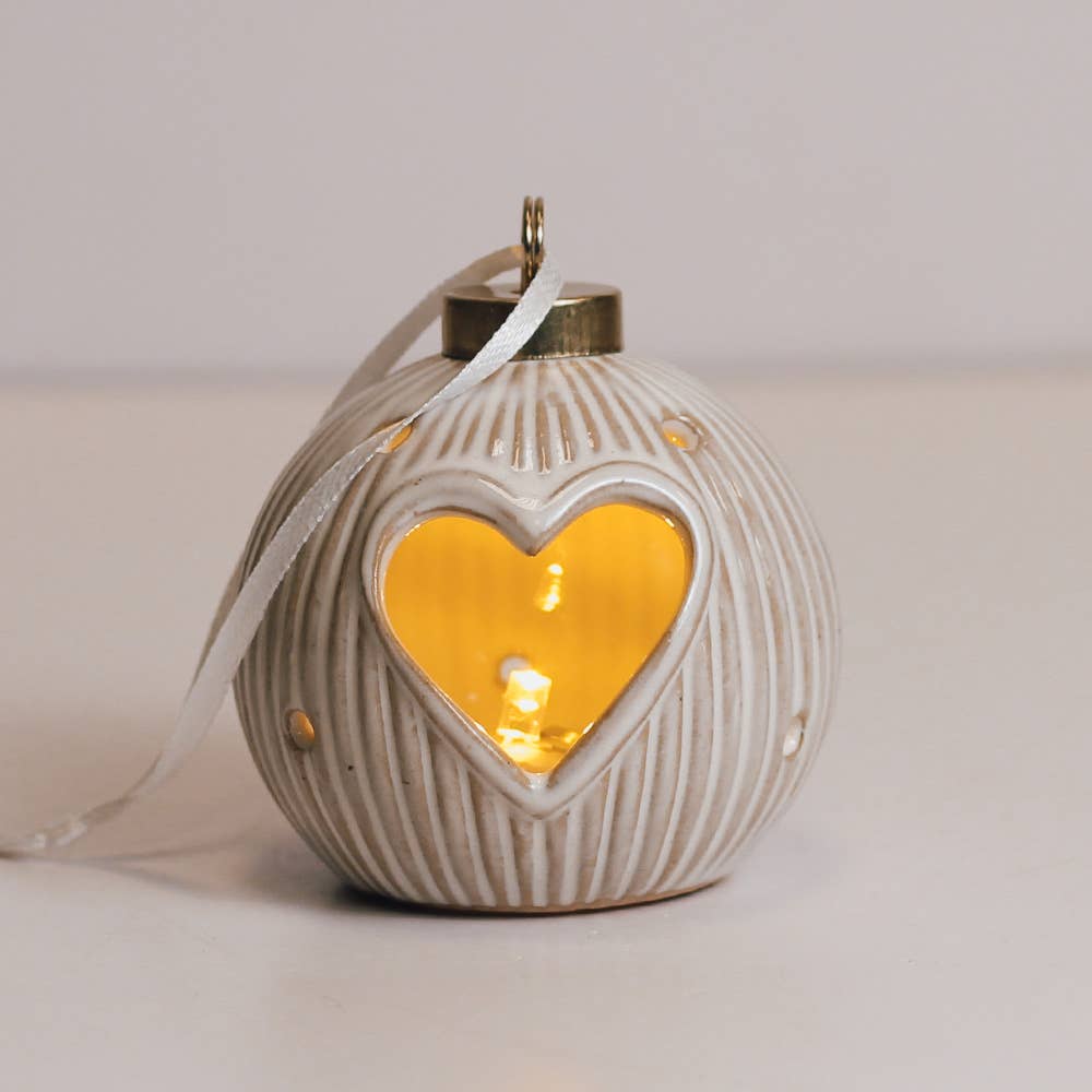 Heart Ornament - White