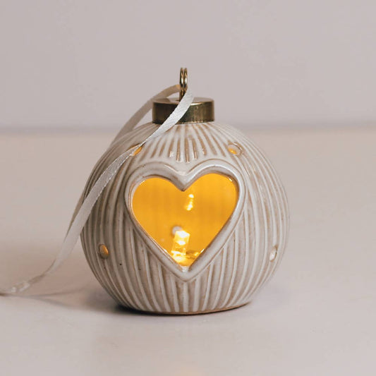 Heart Ornament - White