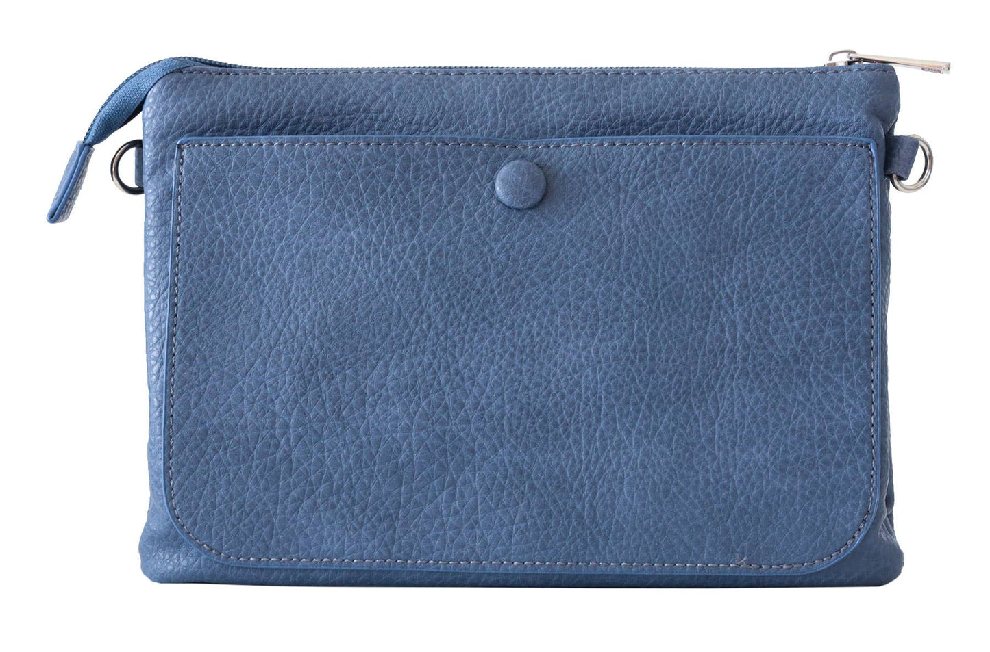 Versatile Vegan Leather Crossbody Bag: Blue