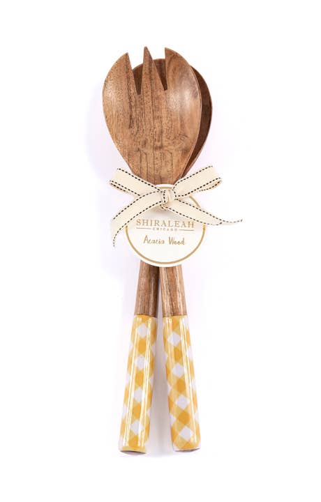 LEIGH SALAD SERVERS: YELLOW