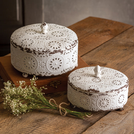 Vintage Trinket Boxes - Set of 2
