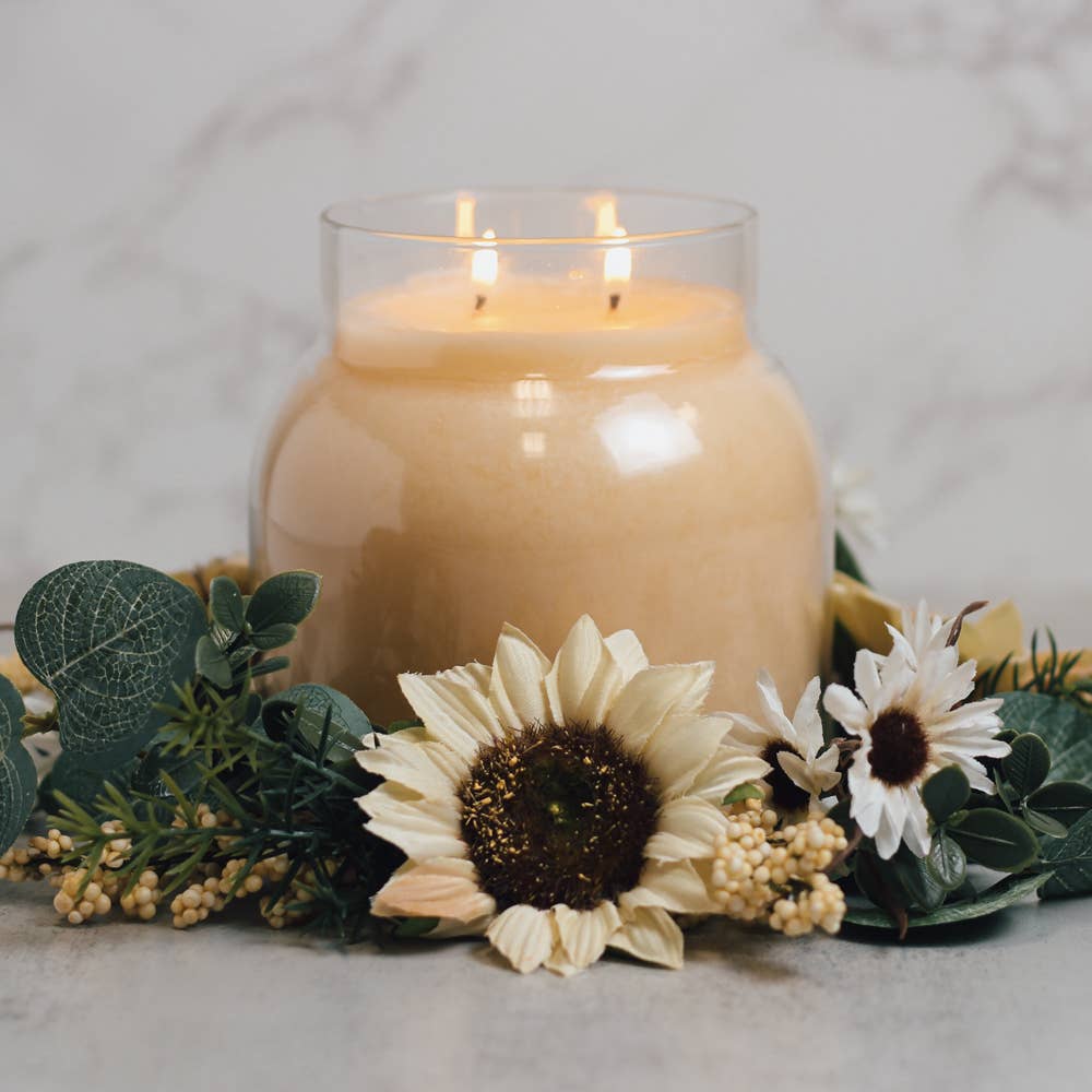 White Sunflower Candle Ring