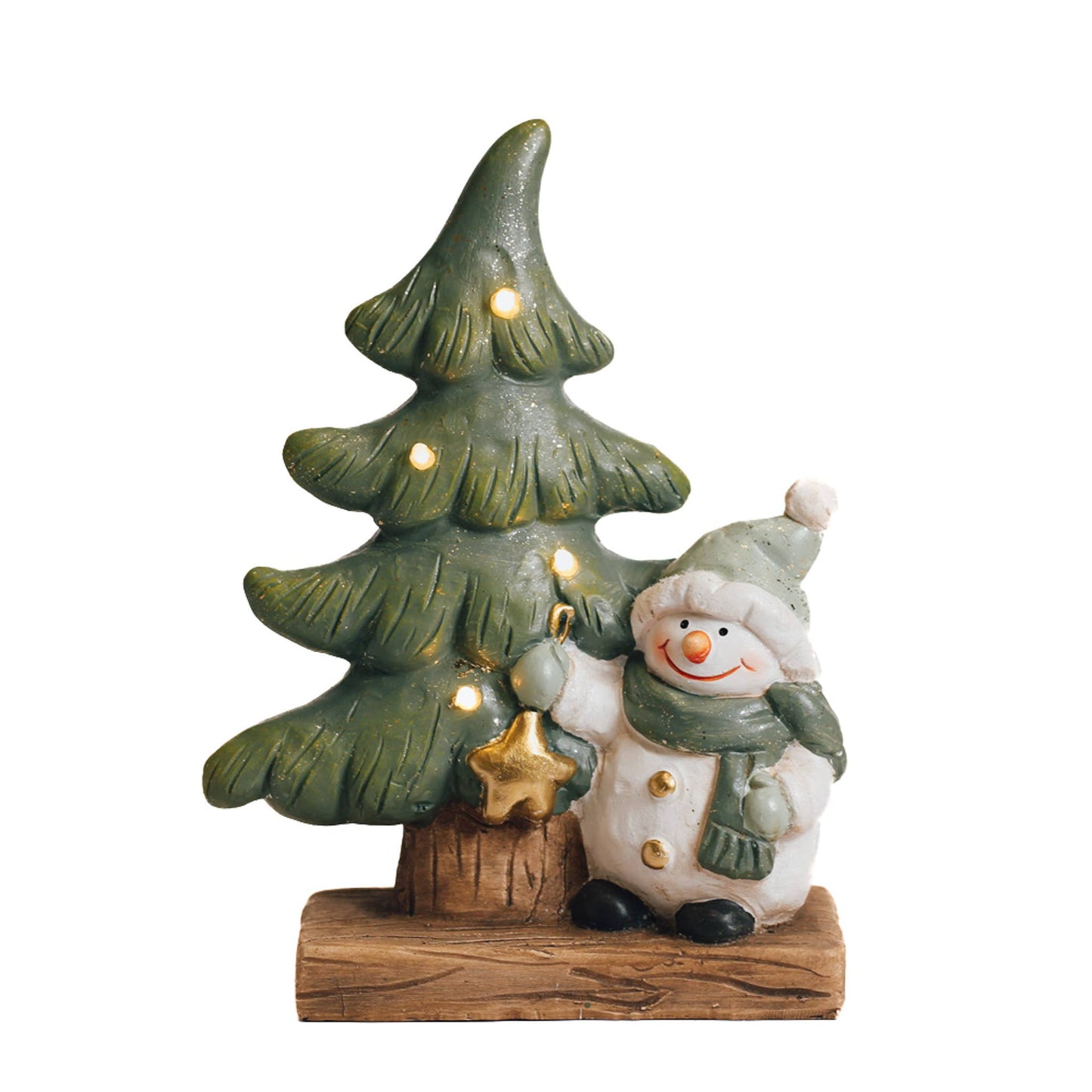 Mistletoe Snowman with LED Lights