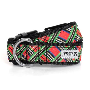 Red Lurex Plaid Collar