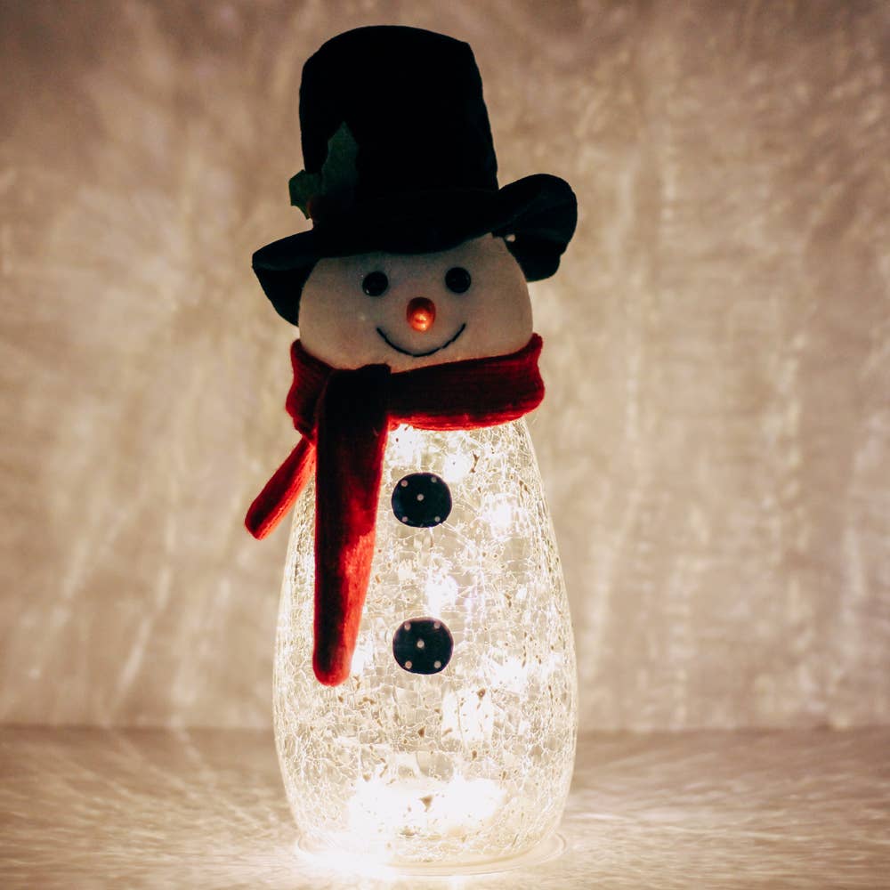 Snowy Top Hat Plush w/ LED String Lights