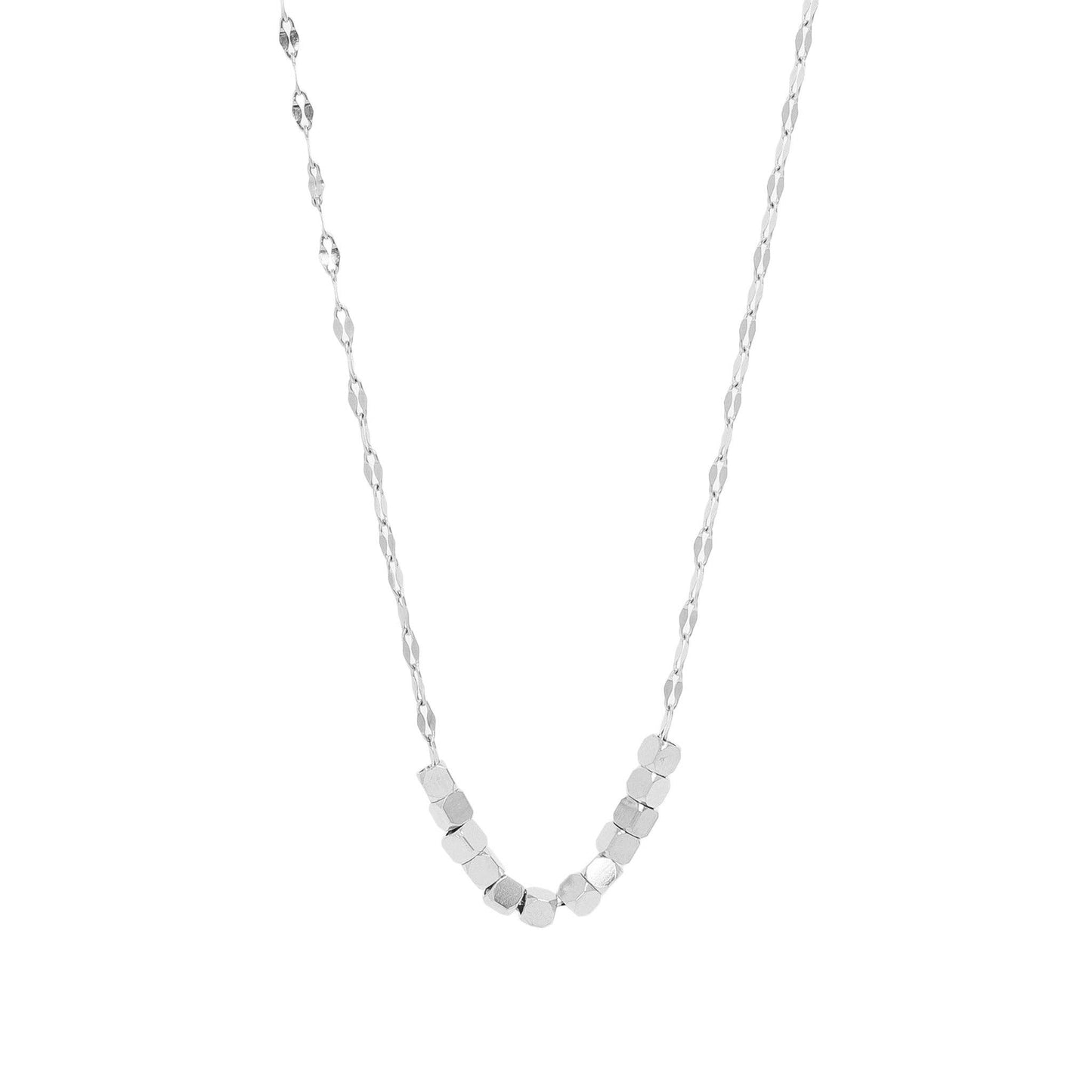 18K Gold PVD Lip Chain Charm Necklace: Gold