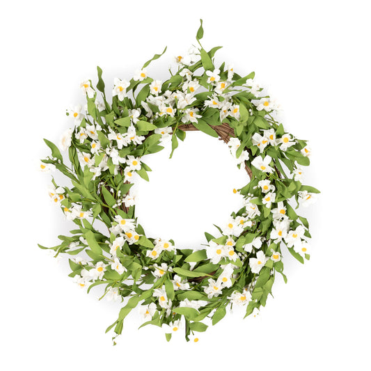 White Daisy Wreath - 22 Inch