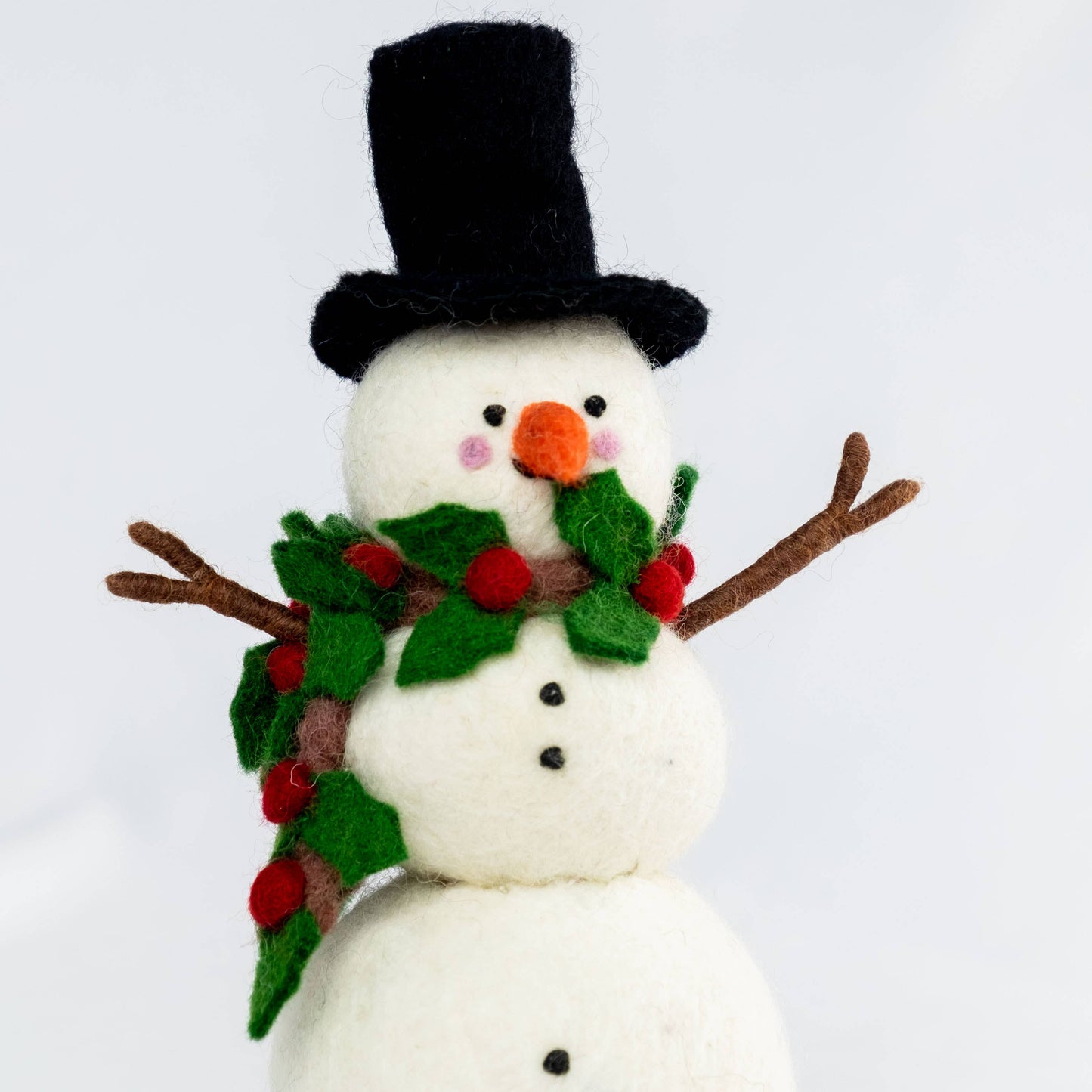 Felt Snowman - Holly Scarf - Christmas Decor!: Large