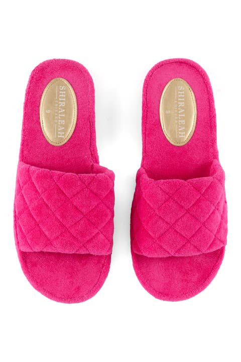 SOL POOL SLIDES, FUCHSIA: Medium