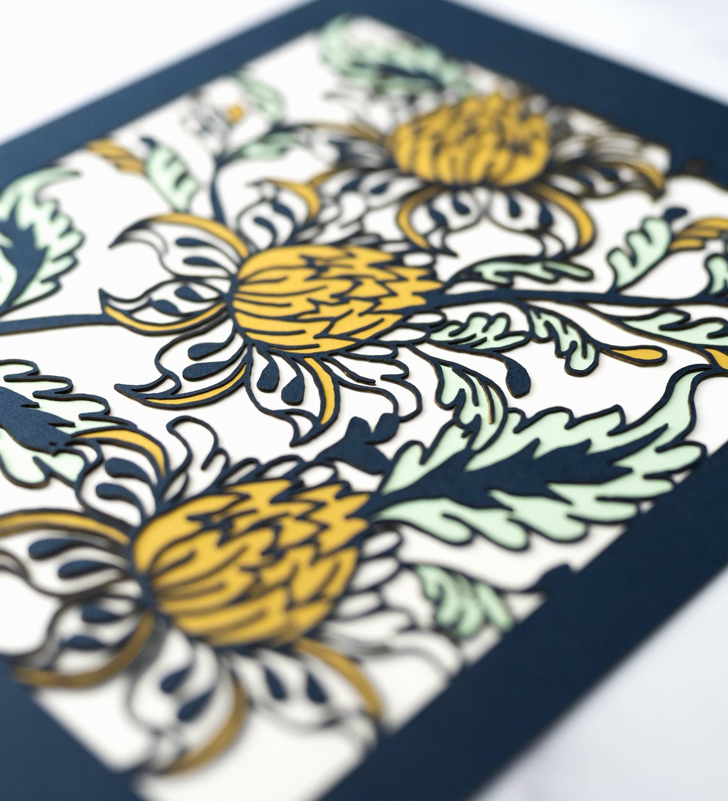 Layered Floral Papercuts - Lyra in Spearmint