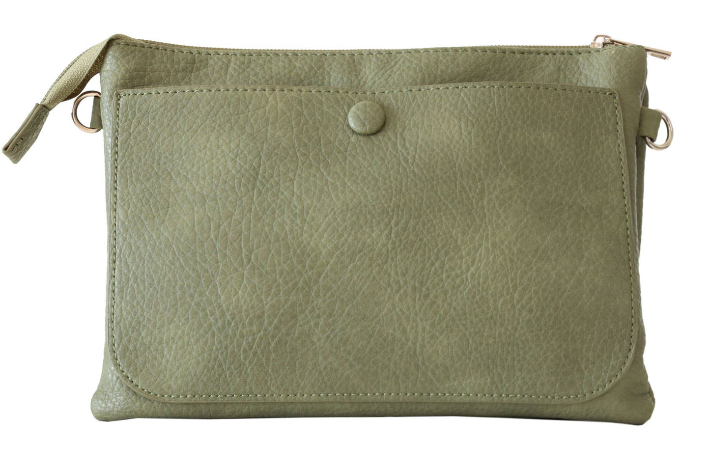 Versatile Vegan Leather Crossbody Bag: Blush