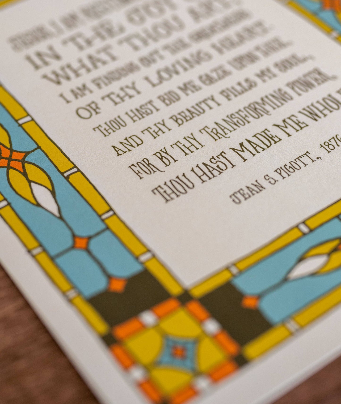 Jesus, I Am Resting, Resting Hymn Art Print - Cream