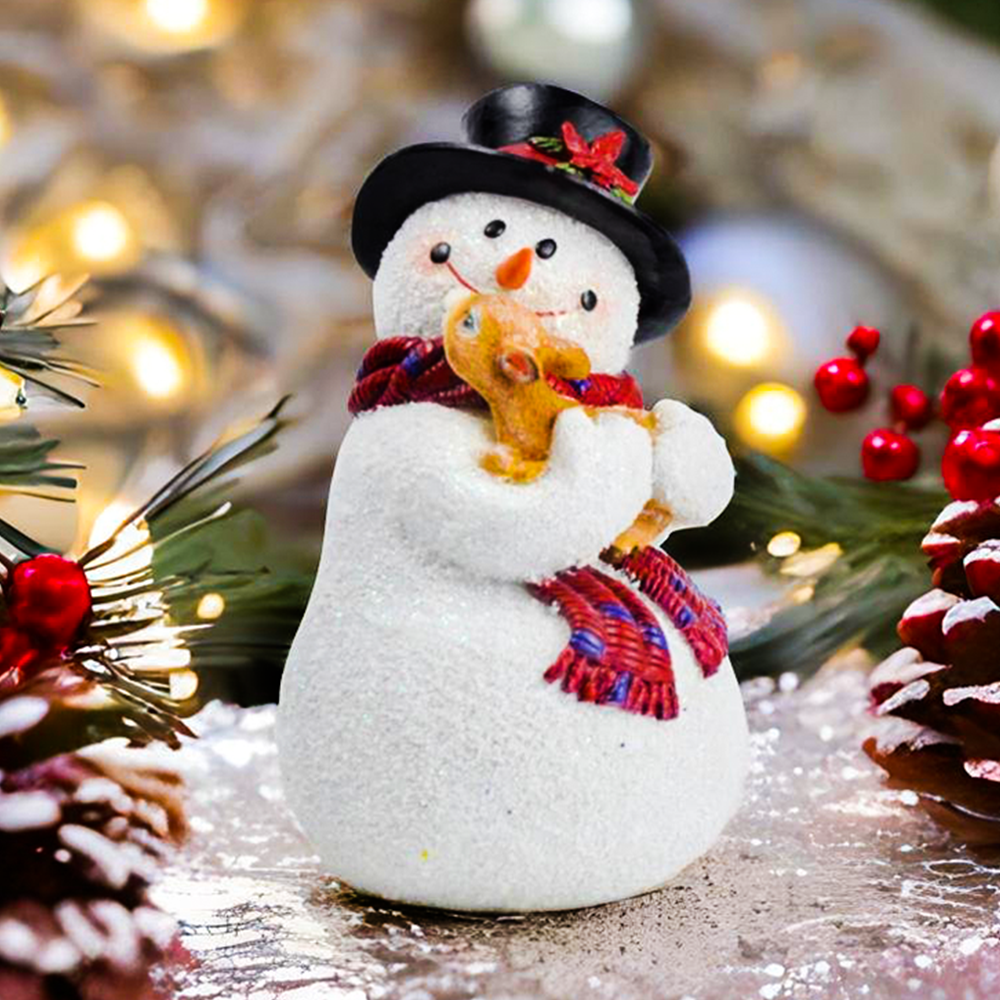 Enchanting Snowman and Fawn Home Holiday Decoration