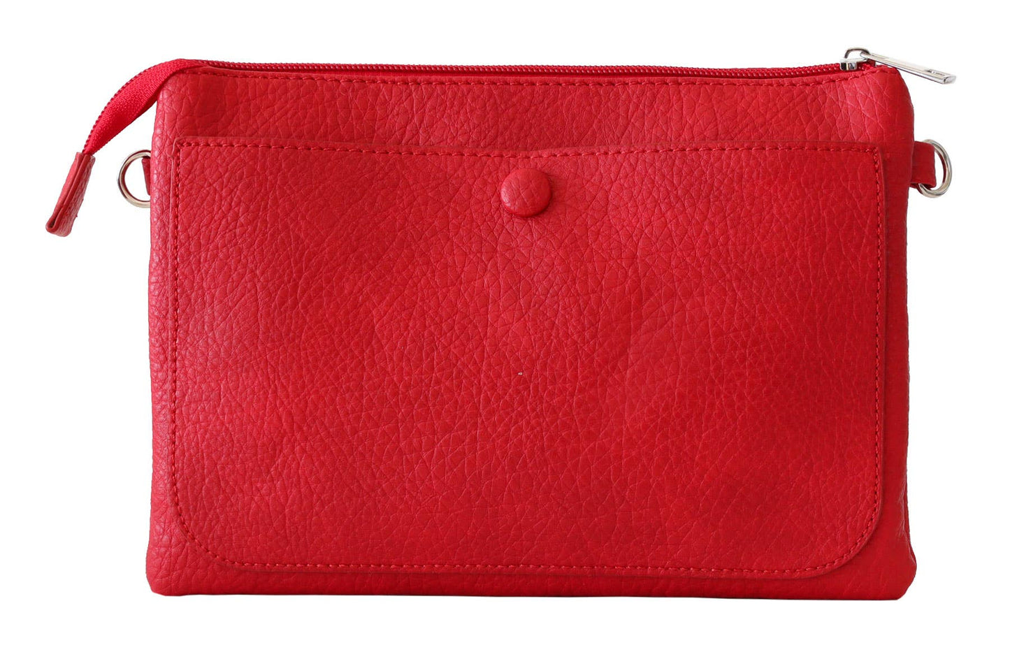 Versatile Vegan Leather Crossbody Bag: Blue