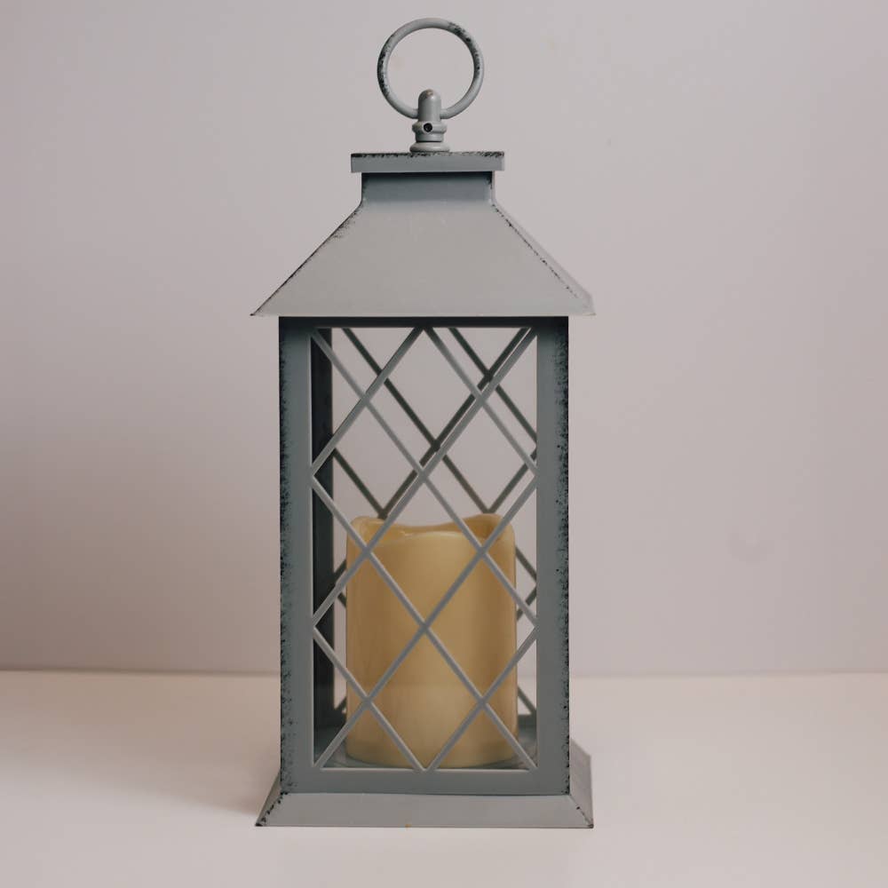 Grey LED Lantern
