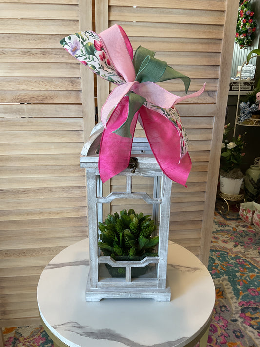 Distressed Spring Lantern