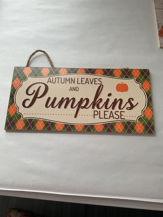 Autumn Leaves Sign