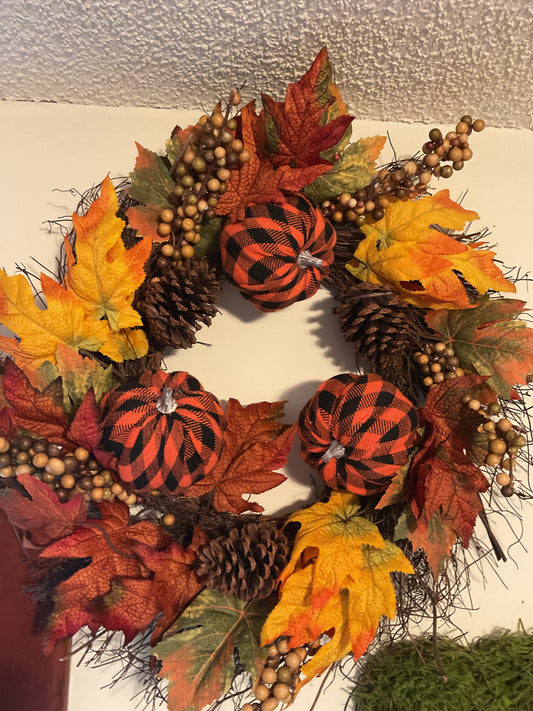 Fall Pumpkin Wreath