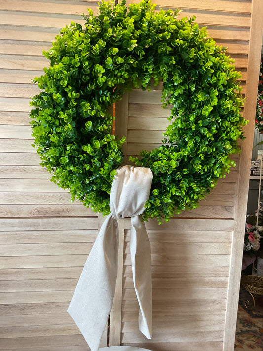 UV 24” Eucalyptus Wreath with Sash