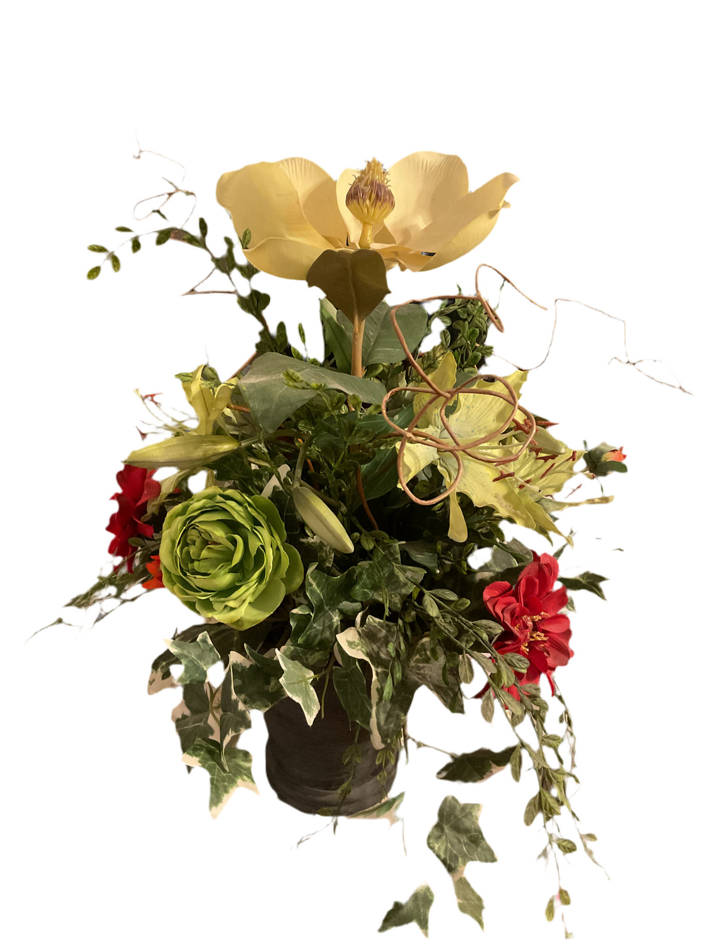 Magnolia potted arrangement