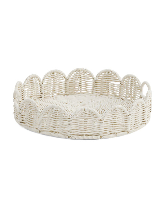 Small Round Scalloped Tray