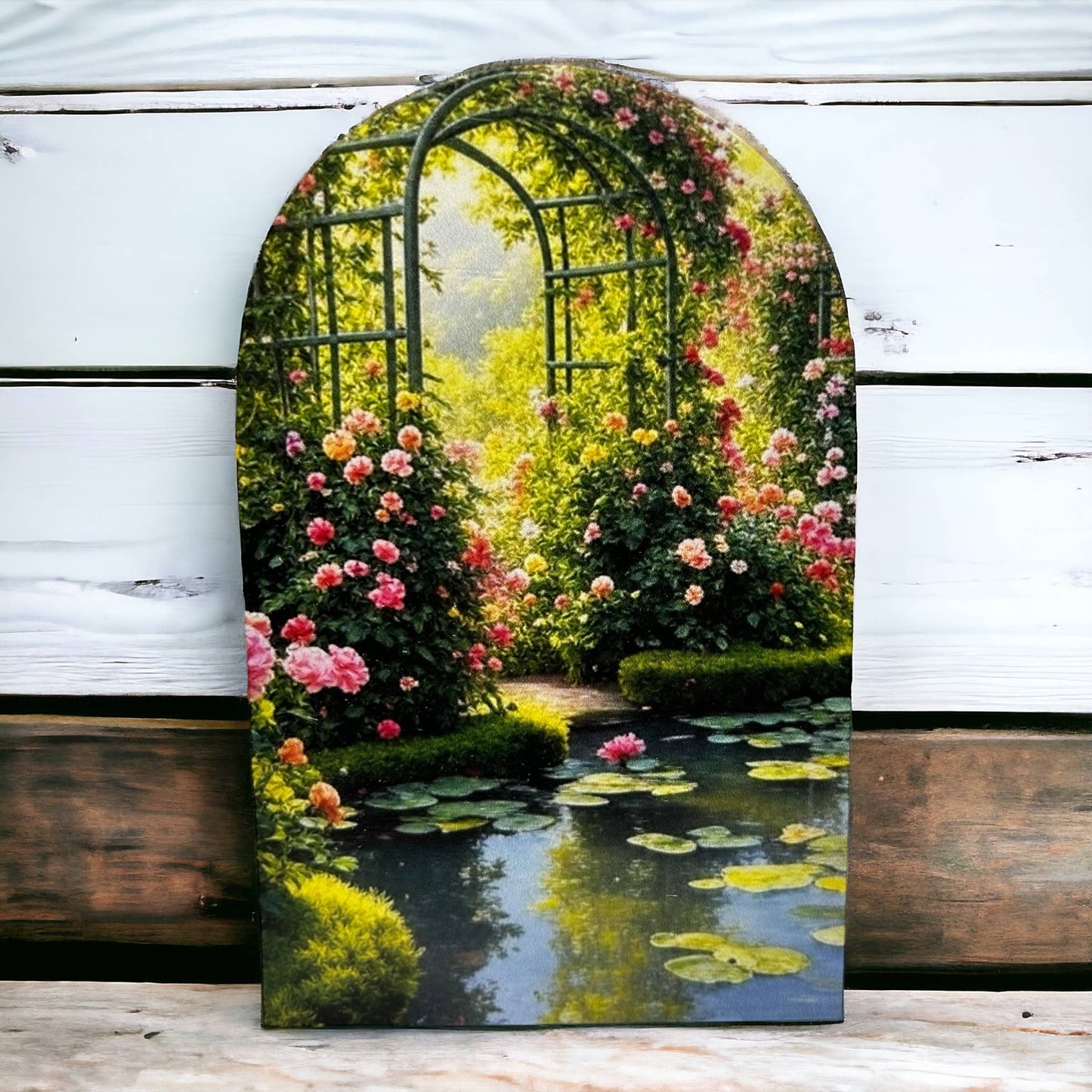 Rose Arch - Printed Wood Arch - Everyday Décor
