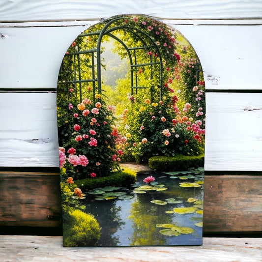 Rose Arch - Printed Wood Arch - Everyday Décor