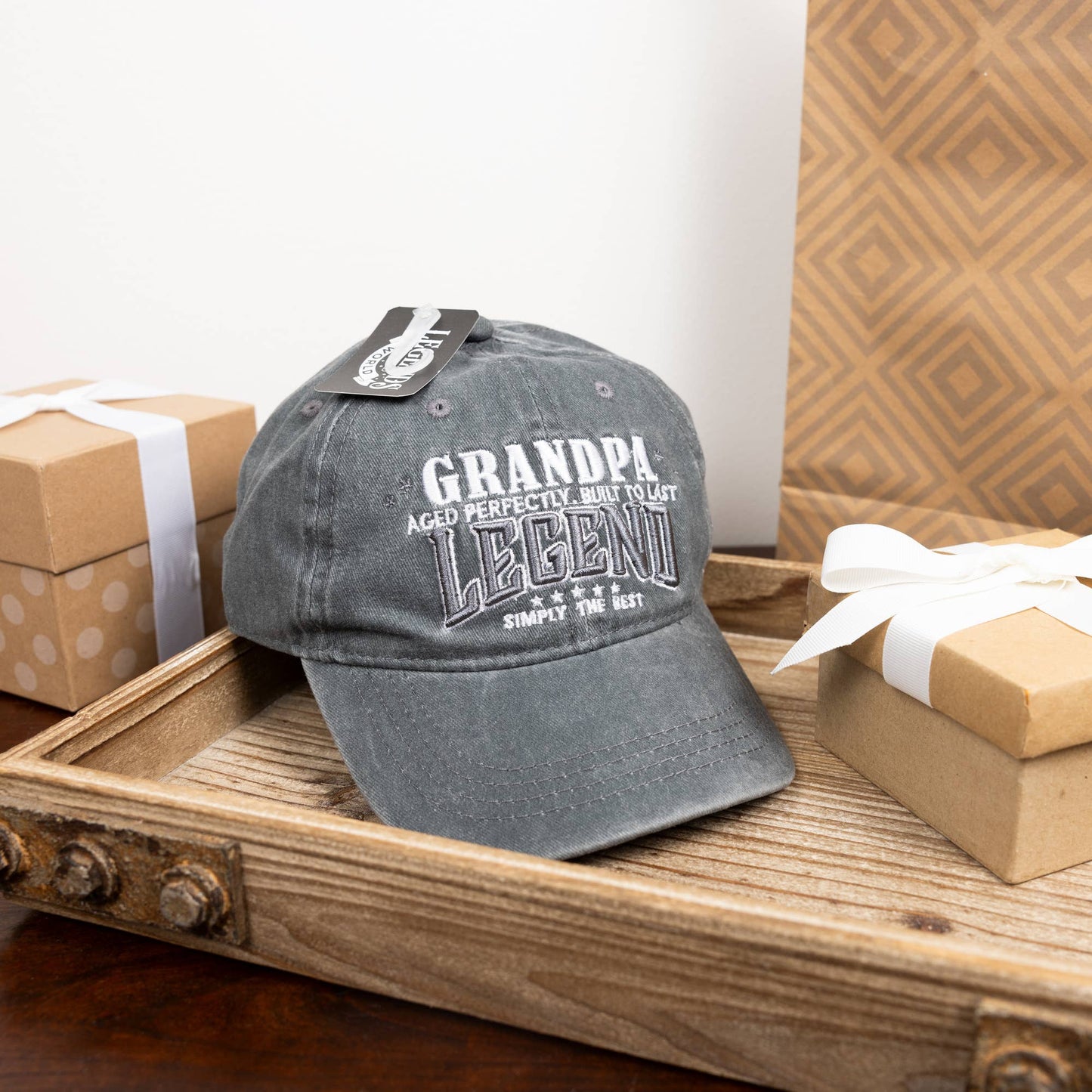 Grandpa - Dark Gray Washed Cotton Twill Hat
