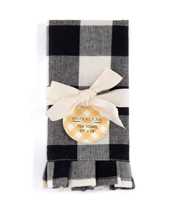 GINA TEA TOWEL: Black